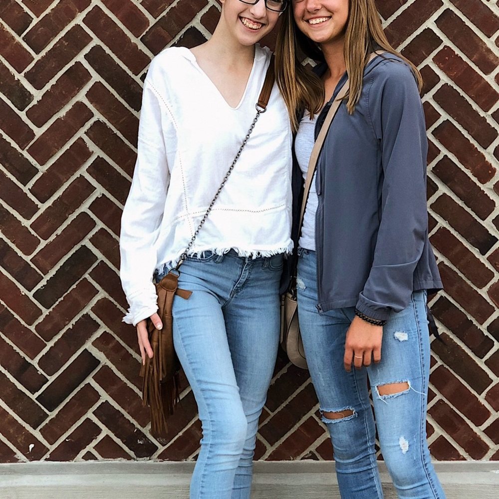 White, Long Sleeve, Hooded, Crop Top